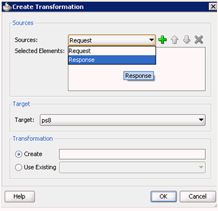 Create Transformation dialog