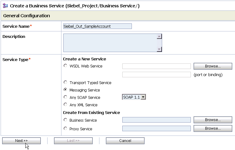 General Configuration page