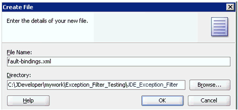 Create File dialog