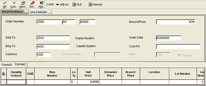 The correct order values