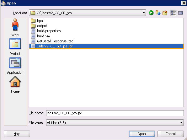 Open dialog