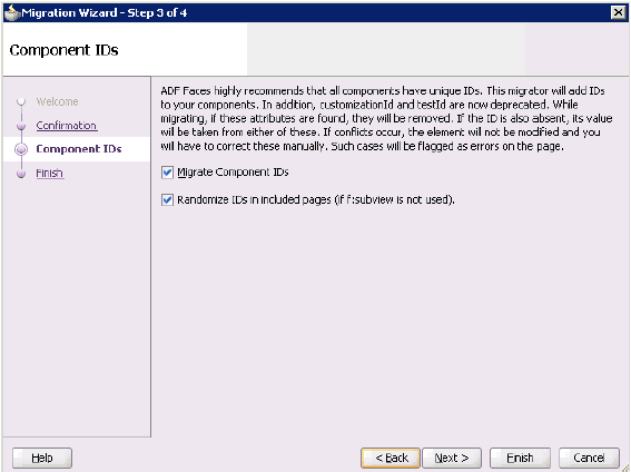 Component IDs page