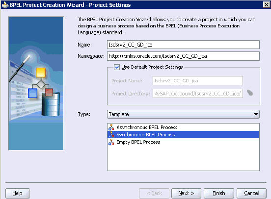 BPEL Project Creation Wizard