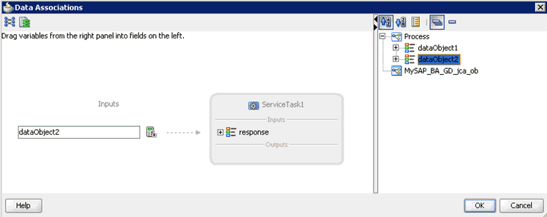 Data Associations window