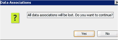 Data Associations dialog