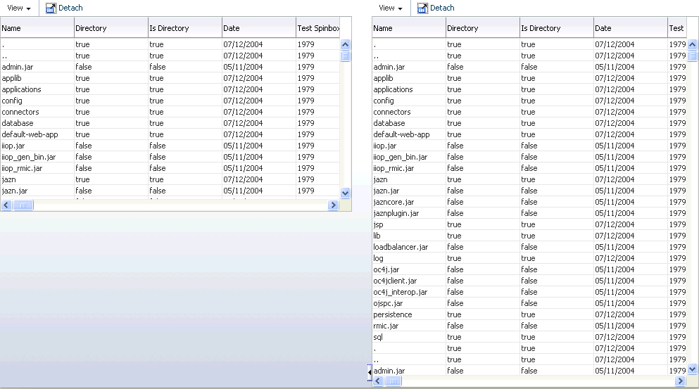 Table on left does not stretch