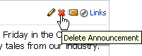 Delete Announcement icon