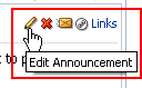 Edit Announcement icon