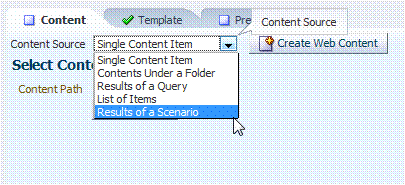 Selecting the Content Source: Results of a Scenario