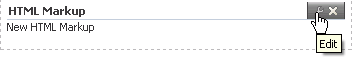 Edit icon on an HTML Markup layout component