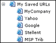 Surrounding text describes mysavedurls.gif.