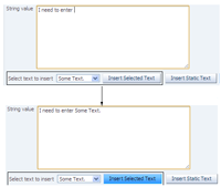 insert text in input components