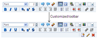 customize toolbars