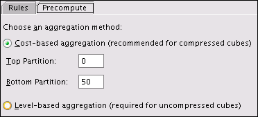 Create Cube dialog box, Precompute subtab Create Cube dialog box, Precompute subtab