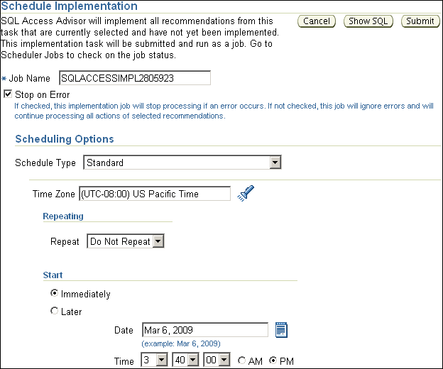 Description of sql_access_schedule_options.gif follows Description of sql_access_schedule_options.gif follows