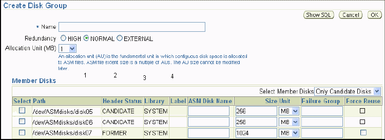 Description of create_disk_group_11gr2.gif follows Description of create_disk_group_11gr2.gif follows