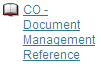 The CO-Document Management help icon
