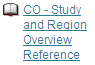 The CO-Study and Region Overview help icon