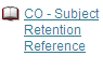 The CO-Subject Retention help icon