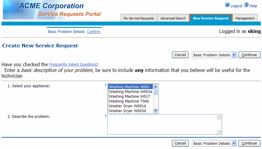uCreate New Service Requestvy[W̐}