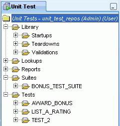 Unit Test navigator, explained in surrounding text