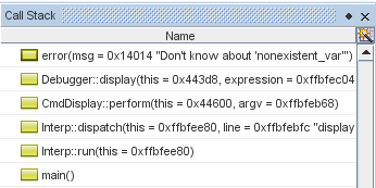Call Stack window
