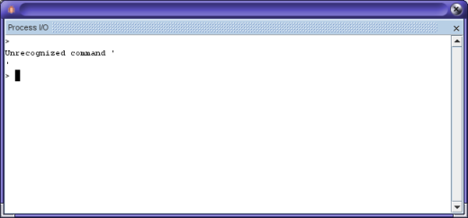 Process I/O window