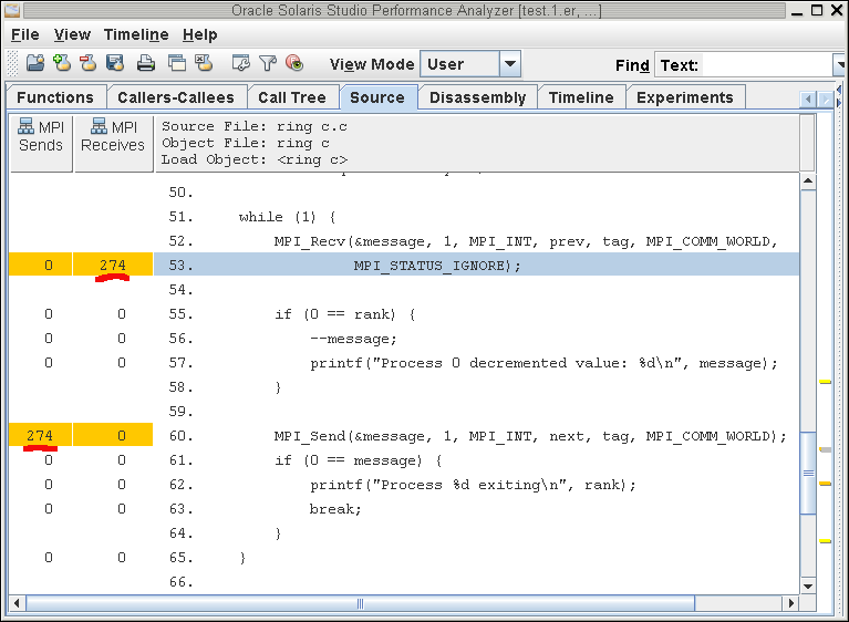Highlighted source code