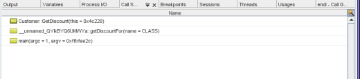 Call Stack window