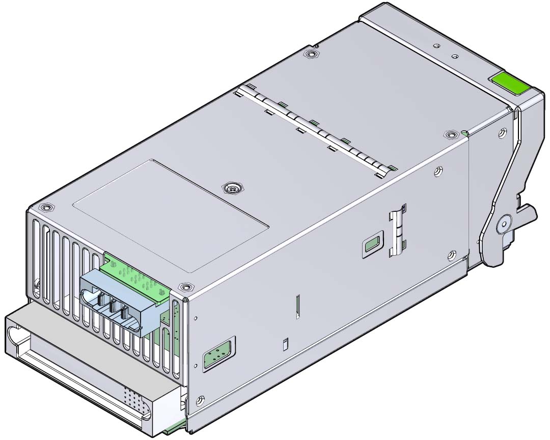 Illustration shows a power supply being inspected.