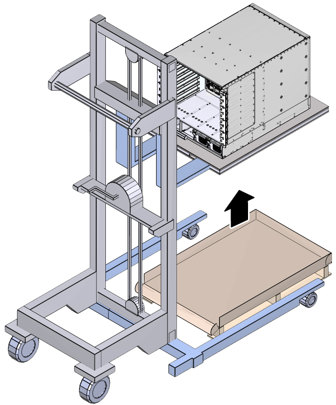 Illustration shows the lift raising the switch.