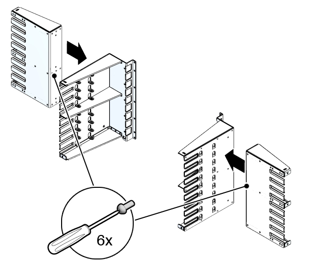 Illustration shows the cable trees being assembled.