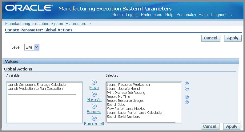Oracle Manufacturing Execution System for Discrete Manufacturing User's  Guide