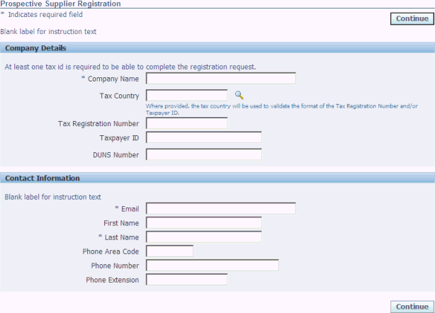 Supplier Registration Request Table In Oracle Fusion