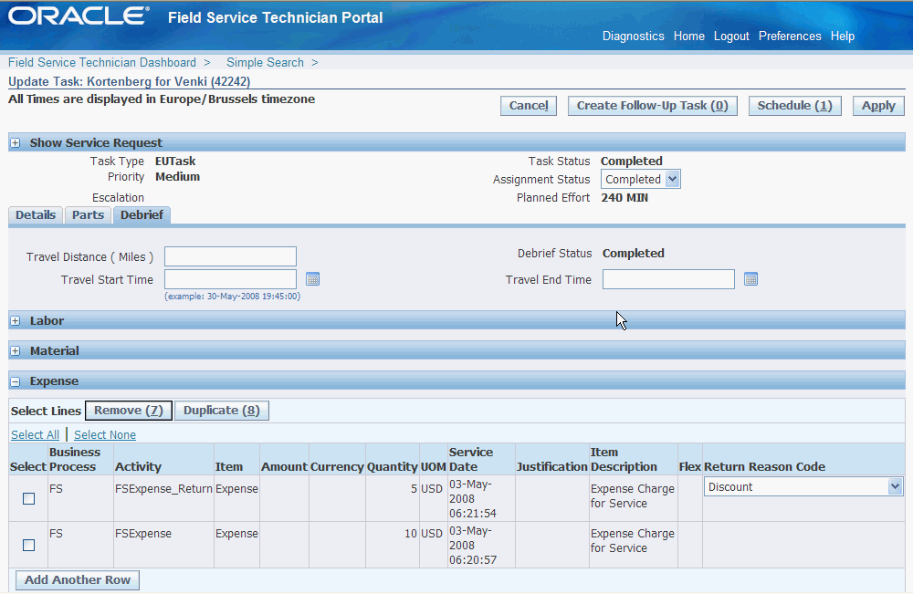 Oracle Field Service User Guide