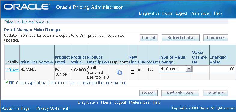 Oracle select from list of values