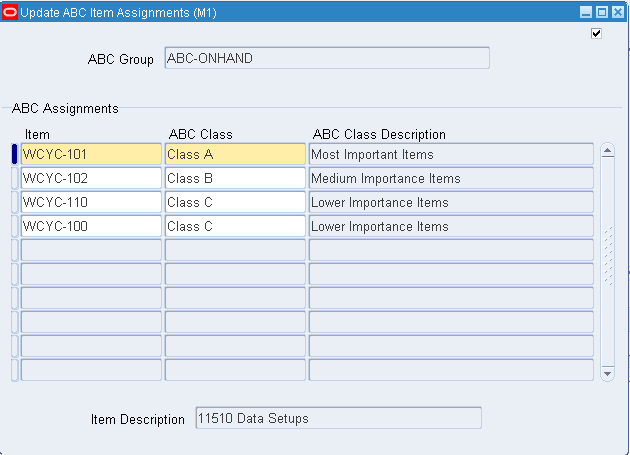 oracle abc assignment group