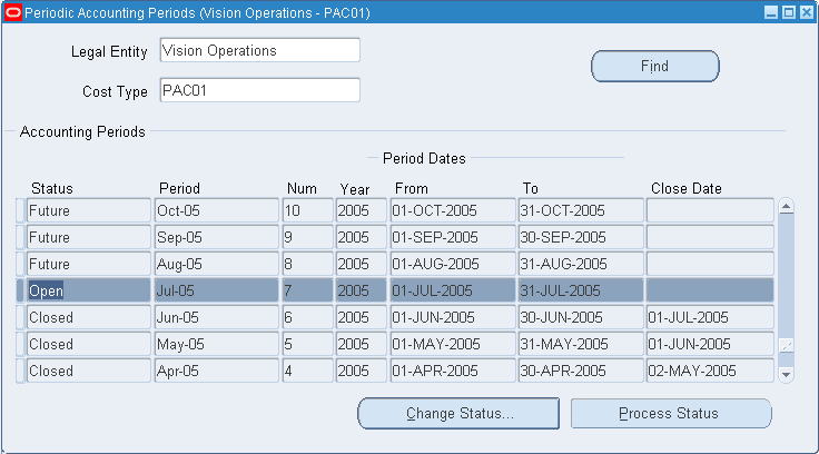 Oracle Cost Management User s Guide