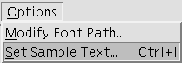 Image shows the Options menu.