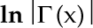 Equation that represents ln||~(x)|