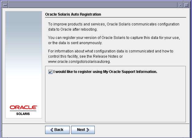 This GUI screen enables you to select either anonymous use or registered use of Auto Registration.