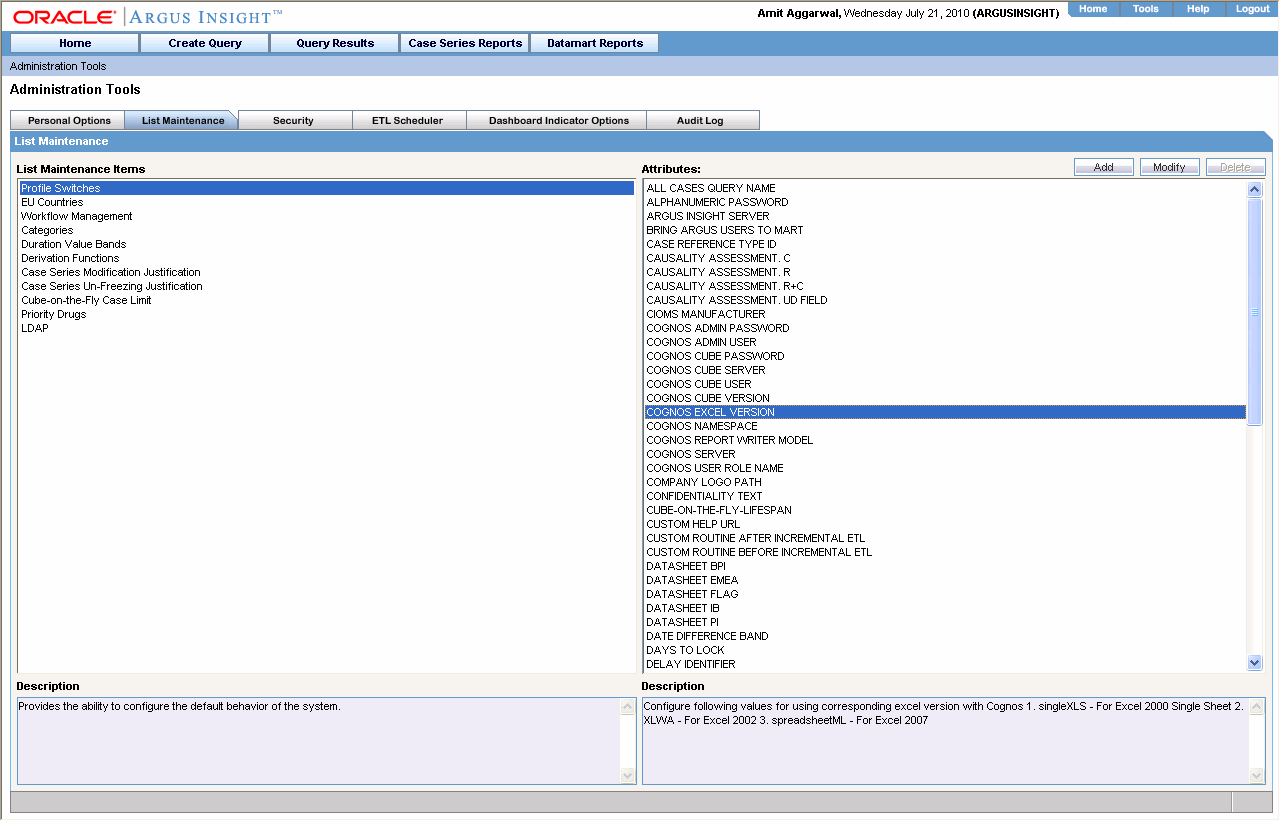 Administration Tools