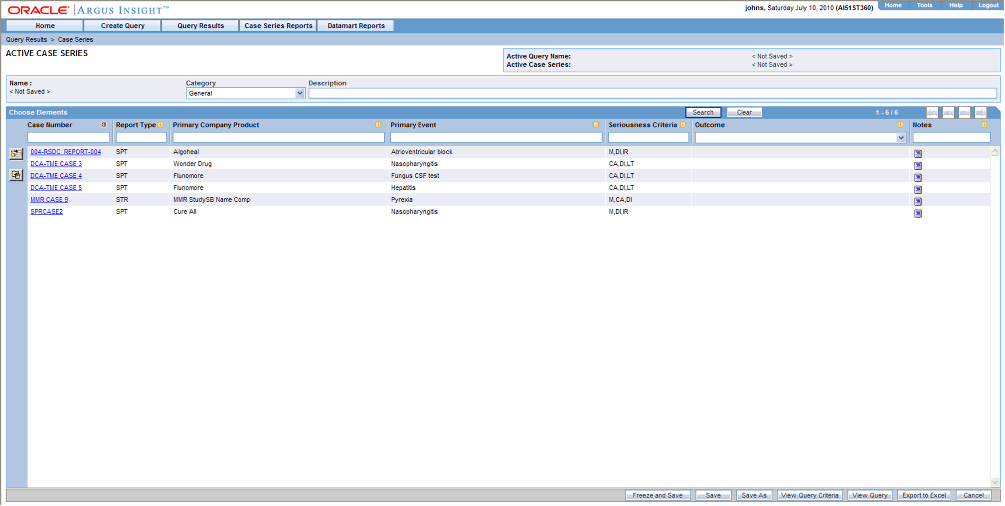 Cognos Union Queries in Reports