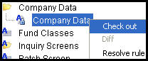 company data right click options