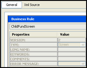 Child Fund Screen General Pane