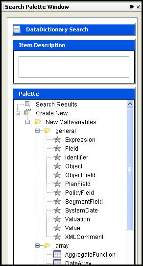 Search Palette window for math