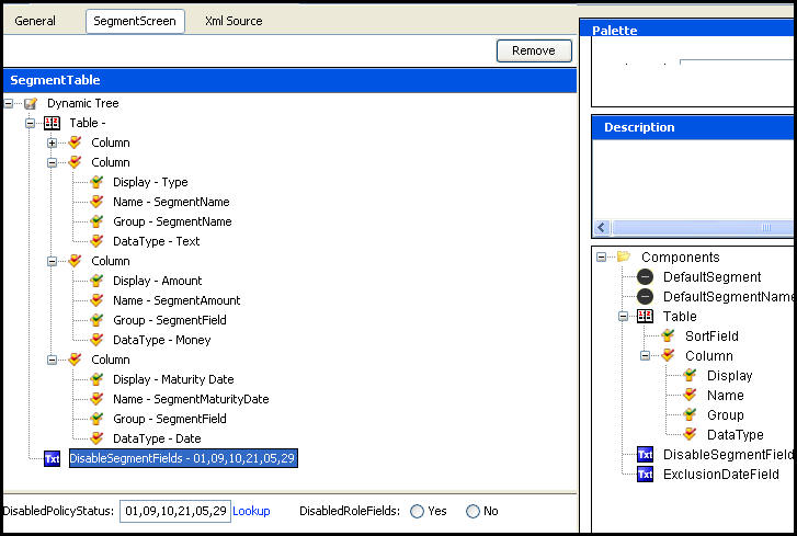 SegmentScreen pane of SegmentScree business rule