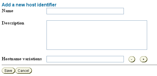 image:This screen shot shows adding a hostname identifier.