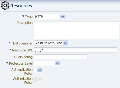 image:This screen shot shows creating a resource in an Application Domain.