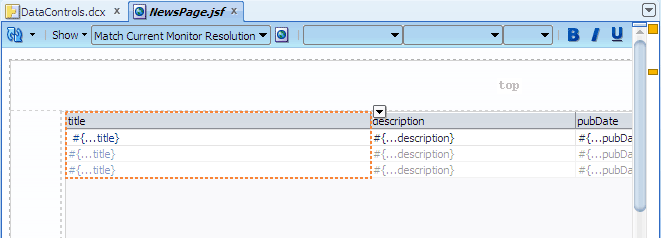 Visual editor, table with 3 columns